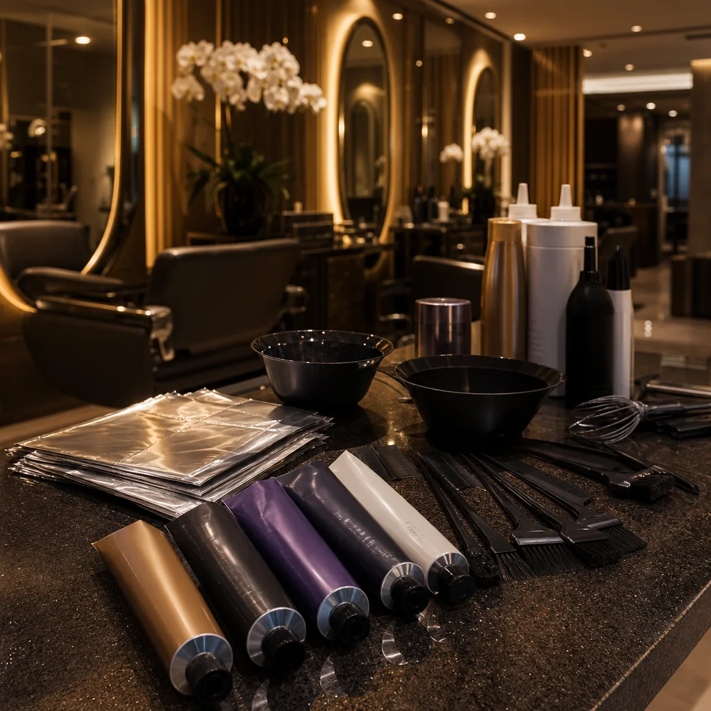Produtos profissionais de coloração premium utilizados no We Hall Beauty em Bauru