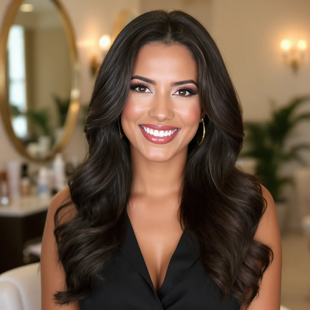 Mulher com cabelo saudável resultado de rotina capilar preventiva no We Hall Beauty em Bauru