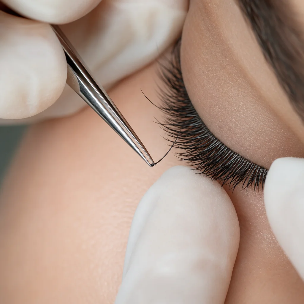 ciliista aplicando extensão fio a fio clássico