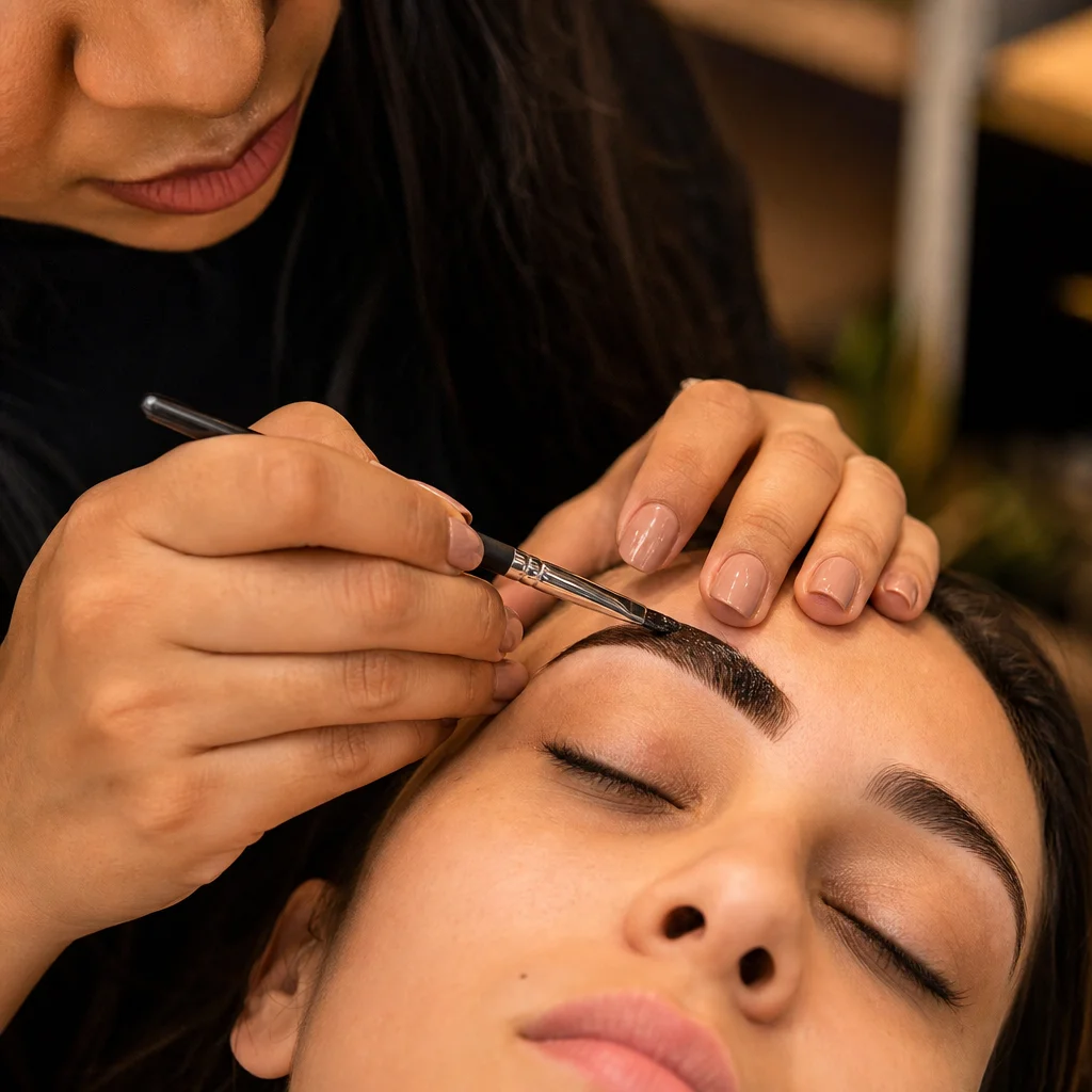 Henna para preenchimento de sobrancelha falhada