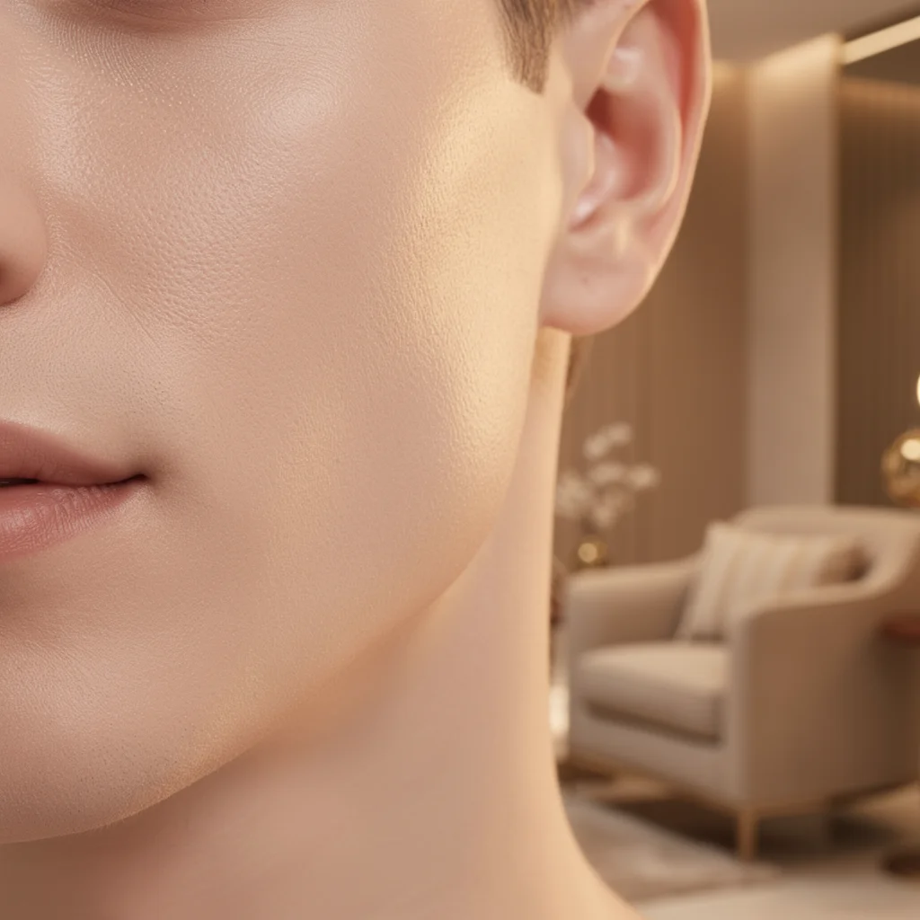 Pele masculina lisa após depilação profissional no We Hall Beauty