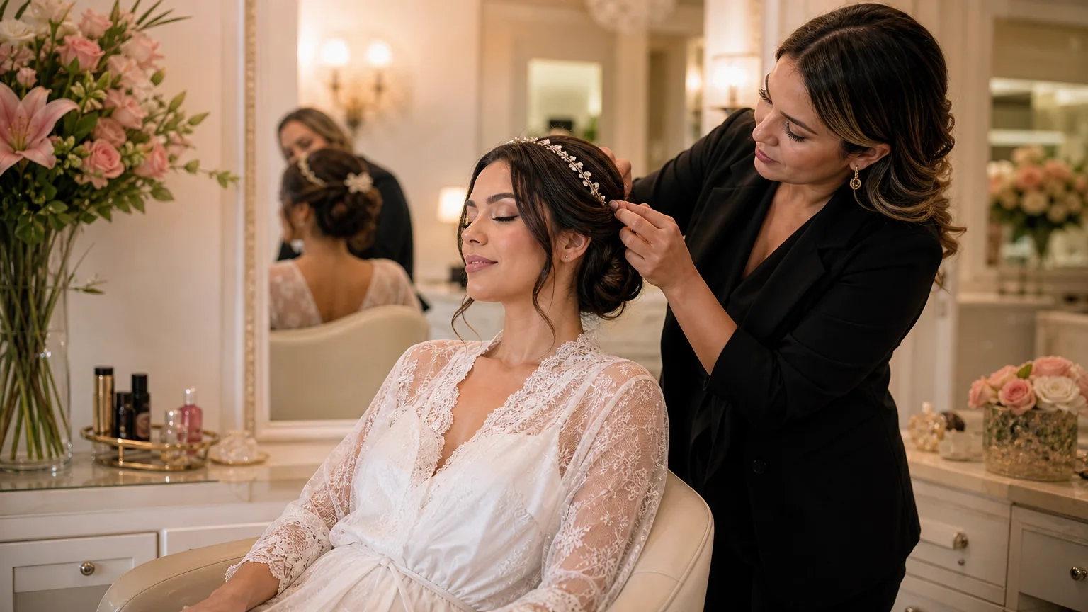 Atendimento especial no dia da noiva no We Hall Beauty