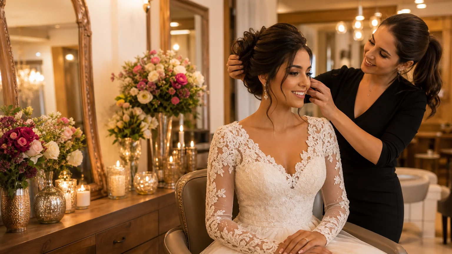 Noiva em preparação no We Hall Beauty em Bauru — um ritual de beleza, emoção e cuidado