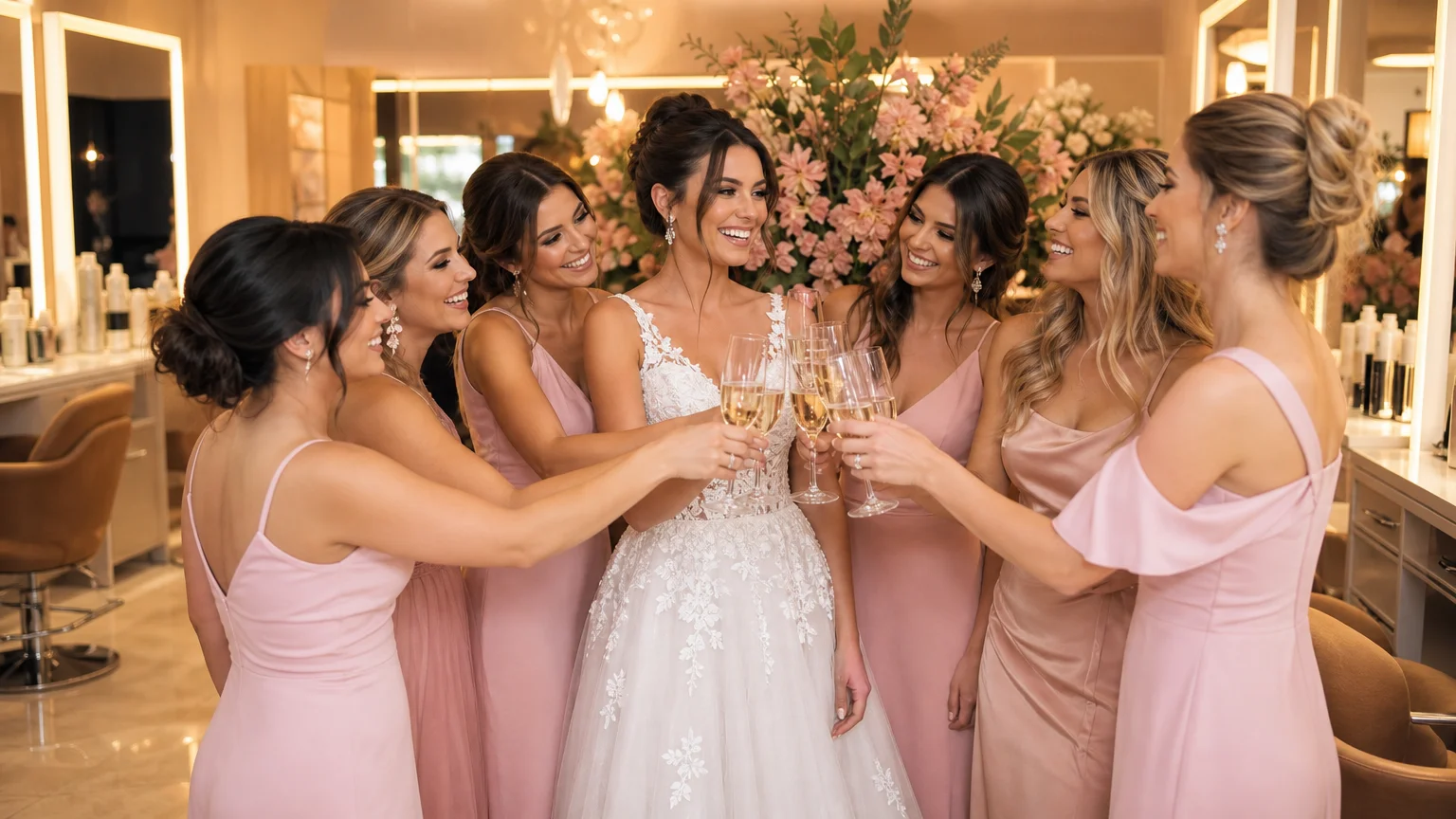 Mulheres importantes reunidas no dia da noiva