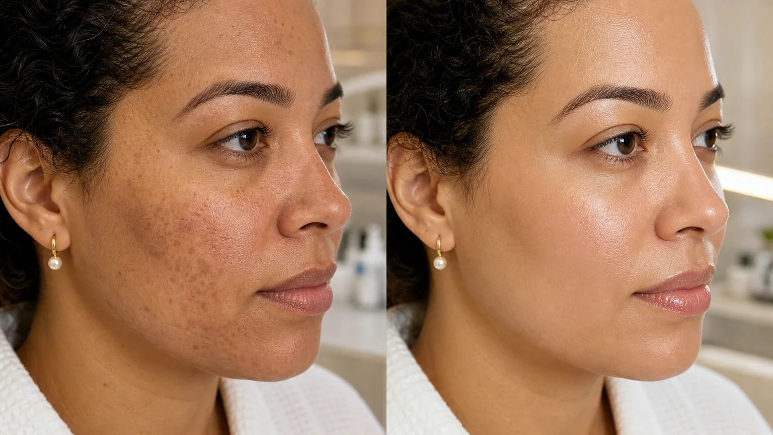 Resultados do peeling de diamante para manchas e textura irregular — We Hall Beauty Bauru