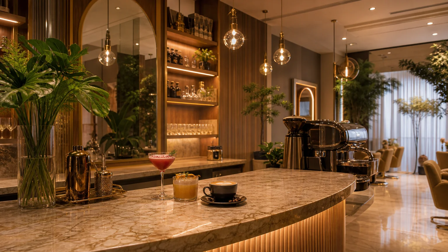 Ateliê e Drinks do We Hall Beauty em Bauru — bar café dentro do salão de beleza
