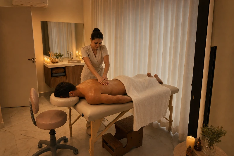 Massagem relaxante como presente de Dia dos Pais no We Hall Beauty em Bauru