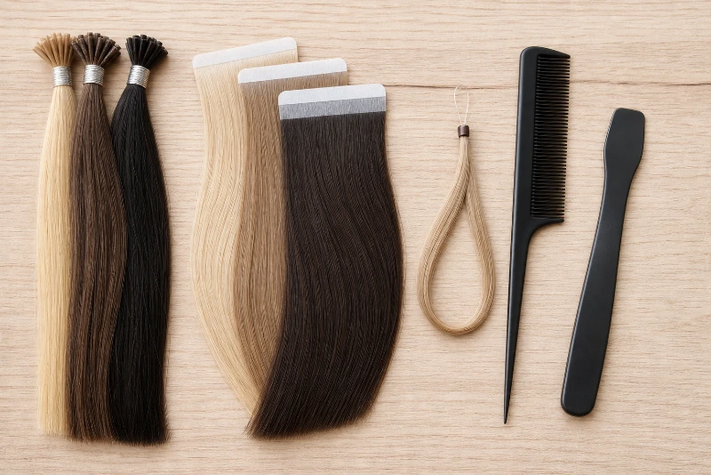 Técnicas de mega hair: queratina, fita adesiva e micro ring