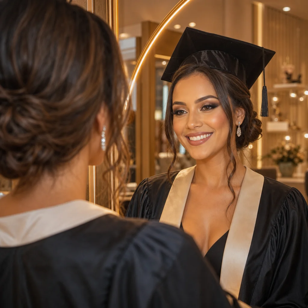 Resultado da maquiagem de formatura no We Hall Beauty, Bauru — elegante e duradouro