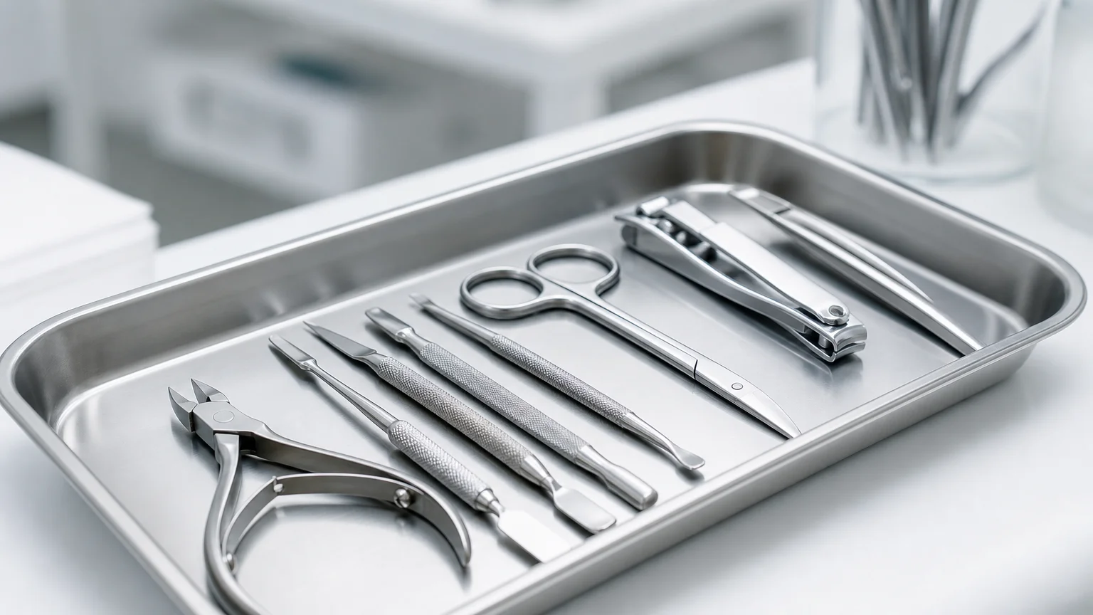 Esterilização de instrumentos de podologia para segurança do paciente