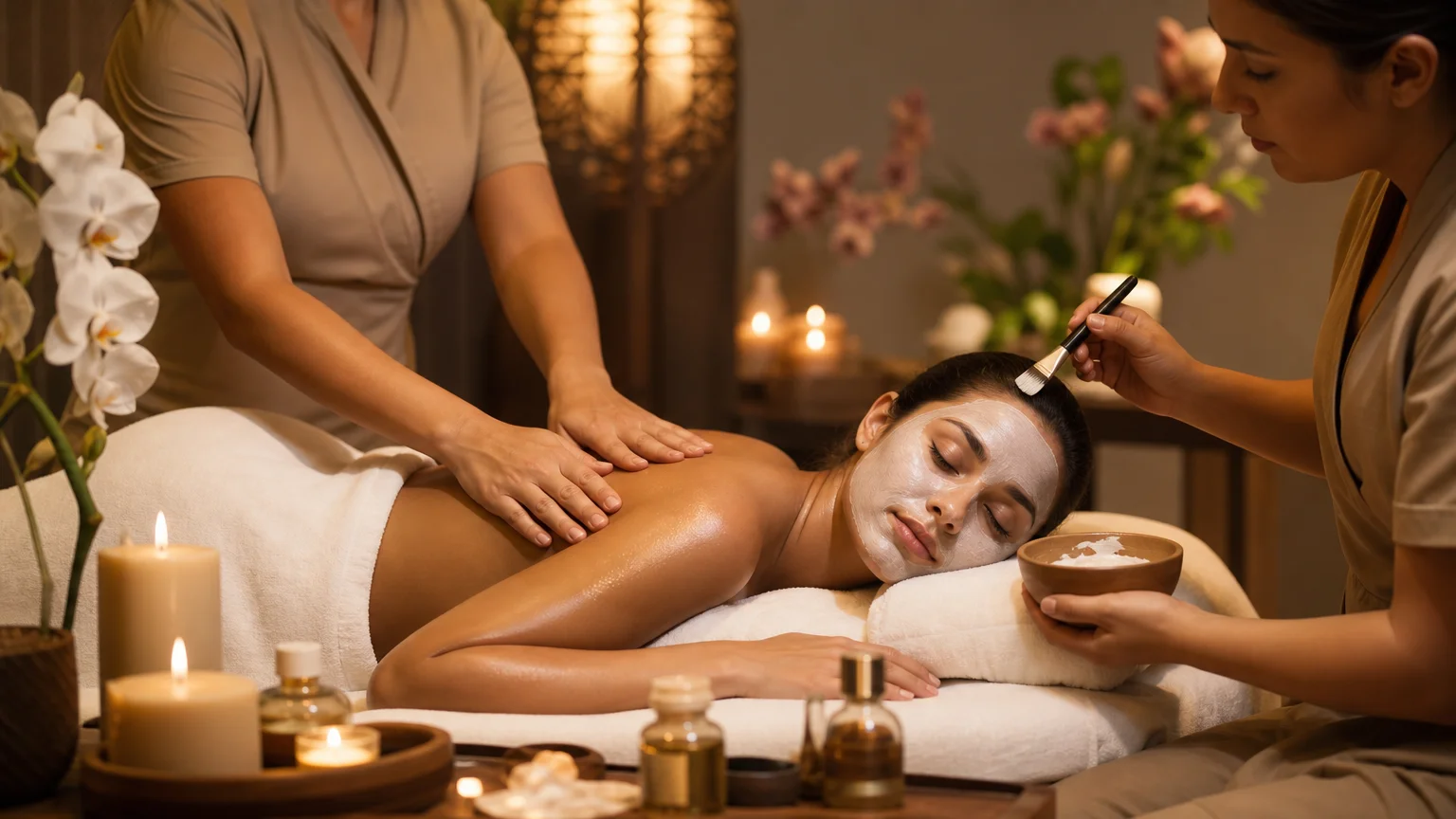Combinações de massagem com outros serviços de spa e beleza
