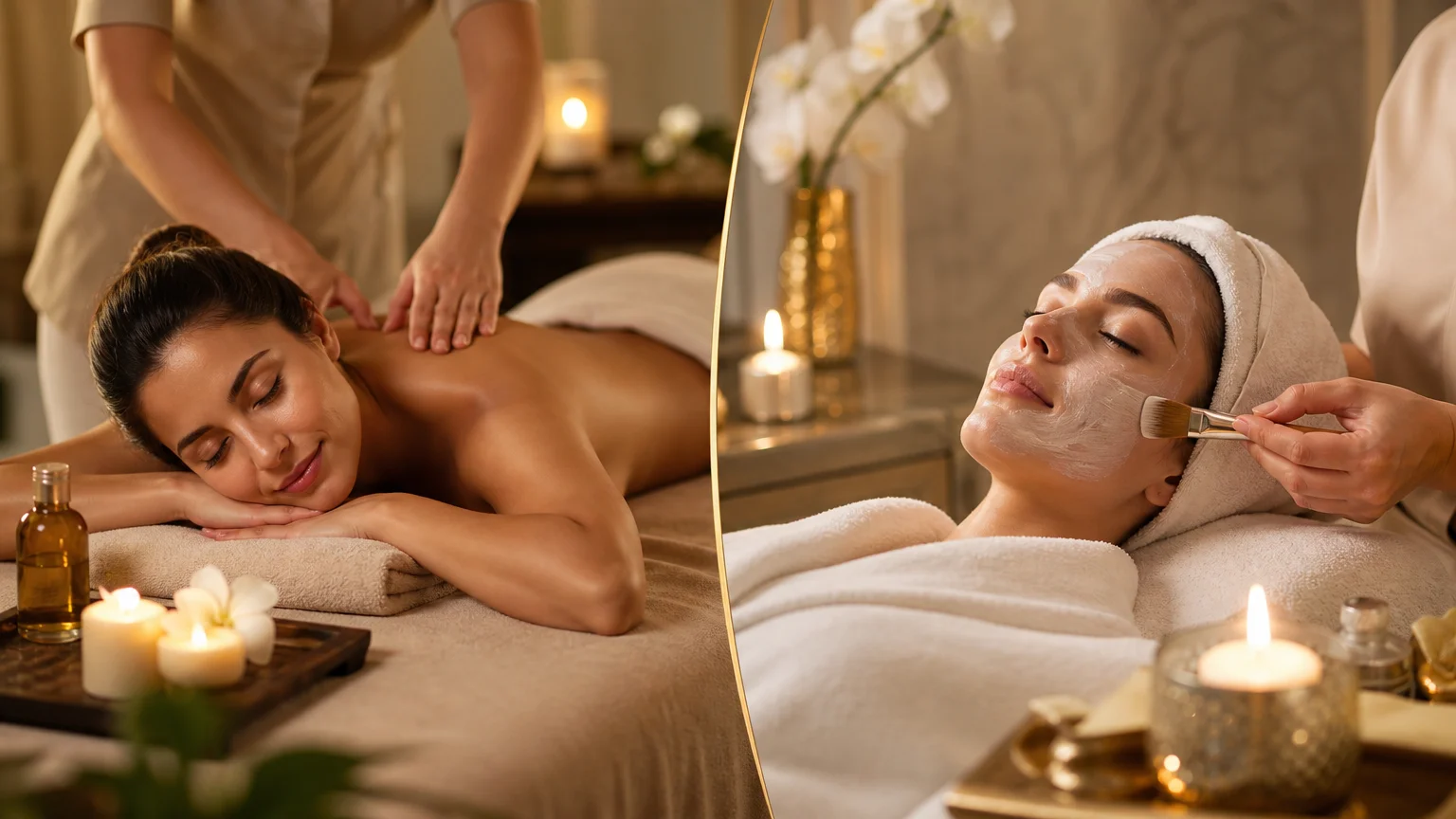 Massagem combinada com outros serviços de spa para resultados potencializados