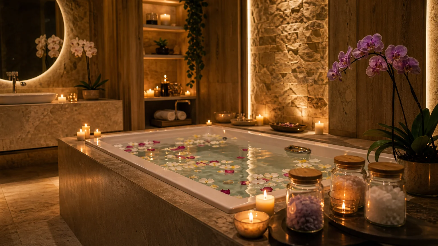 Hidroterapia no spa We Hall Beauty em Bauru — banho aromatizado com óleos e sais