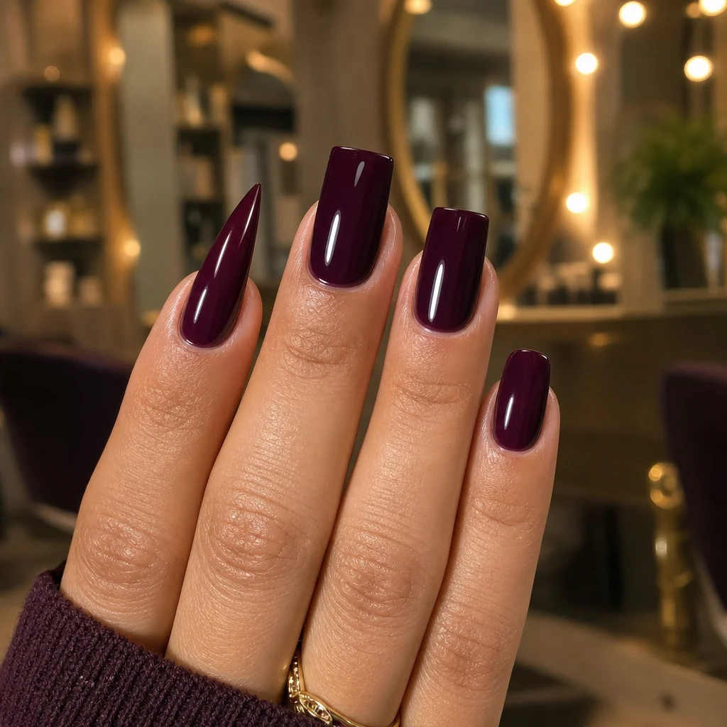 Formatos de unhas para outono inverno: stiletto, square e squoval