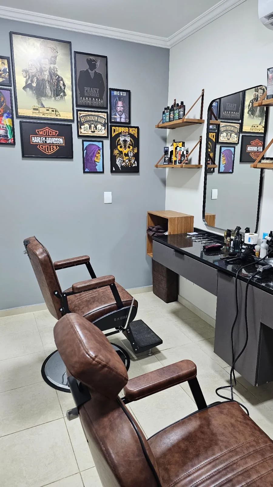 Ambiente da barbearia We Hall Beauty em Bauru
