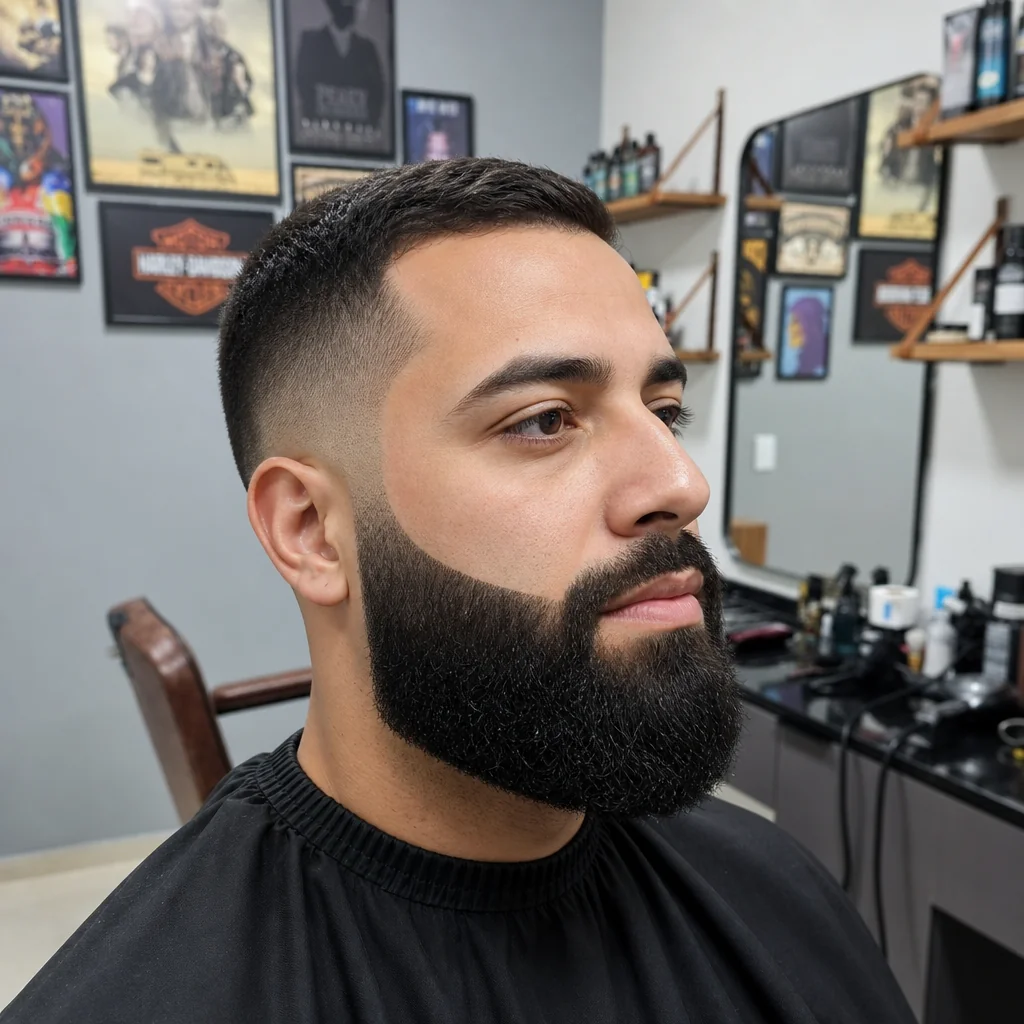 Barba cheia bem esculpida em Bauru We Hall Beauty