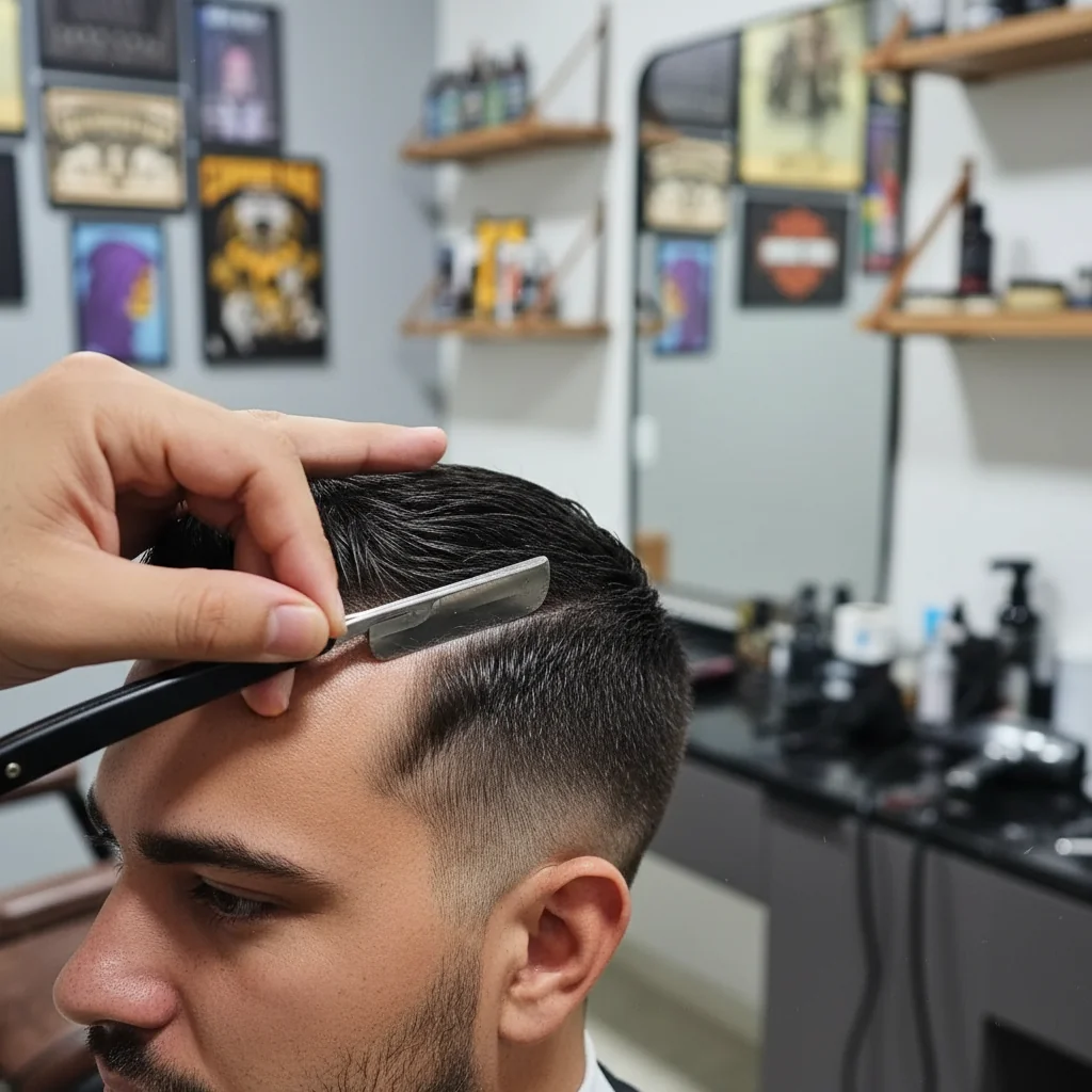 Acabamento de barba na navalha em Bauru We Hall Beauty