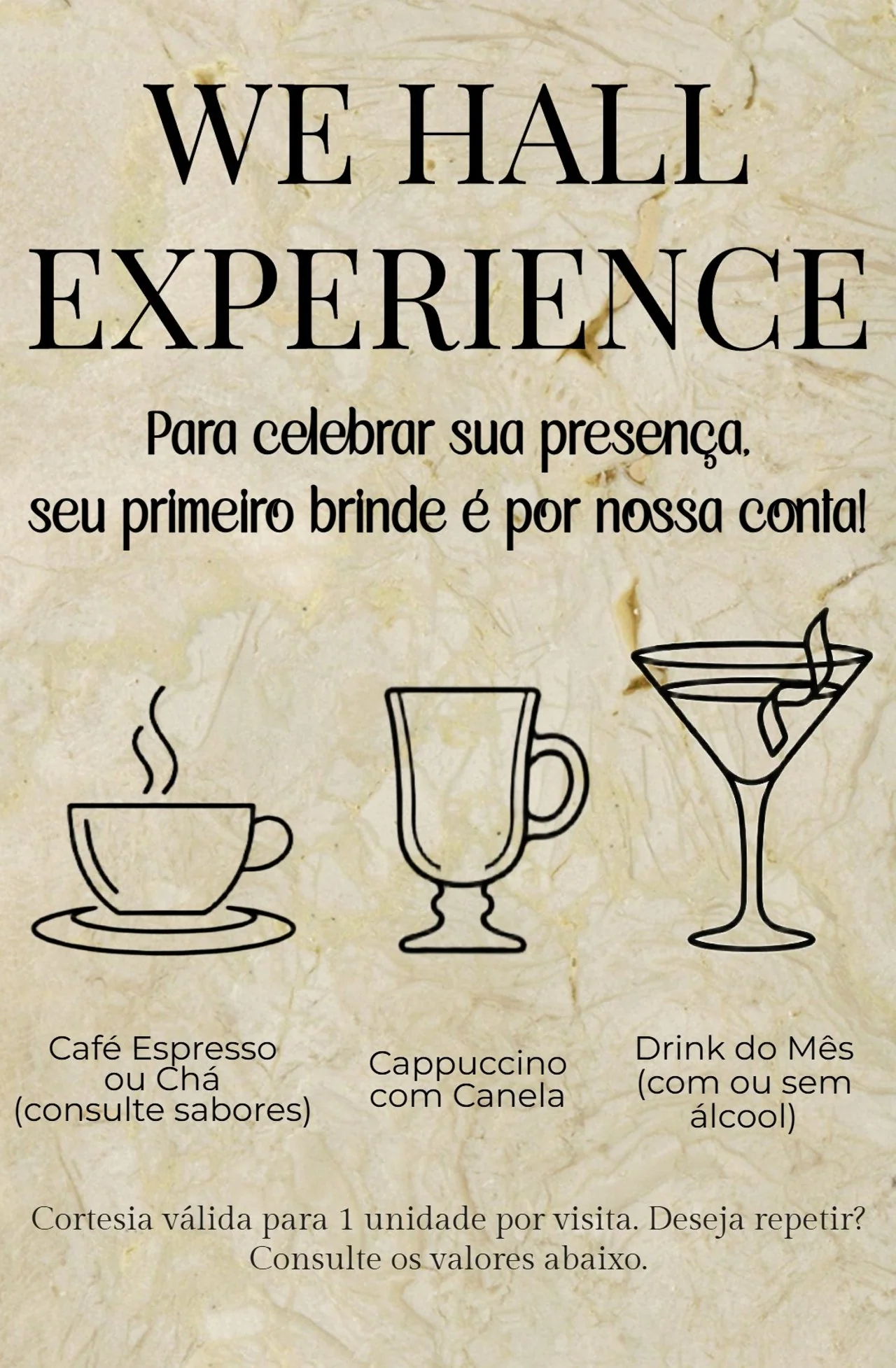 Ateliê e Drinks do We Hall Beauty em Bauru — bar café dentro do salão de beleza