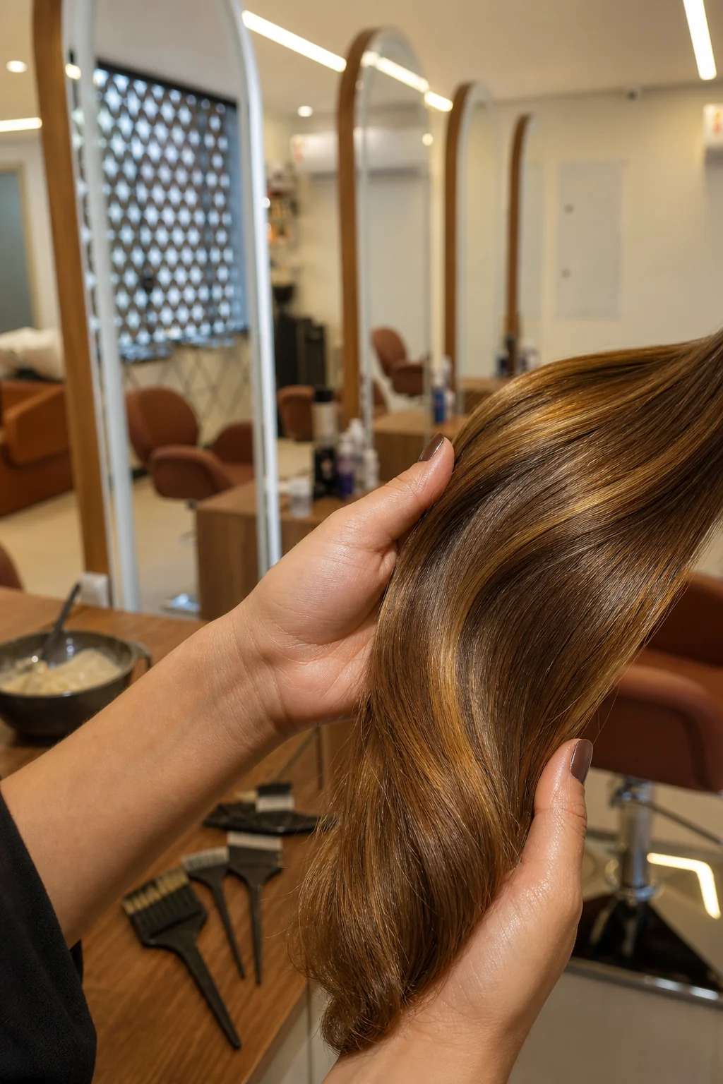 Aplicação de coloração capilar no We Hall Beauty Bauru
