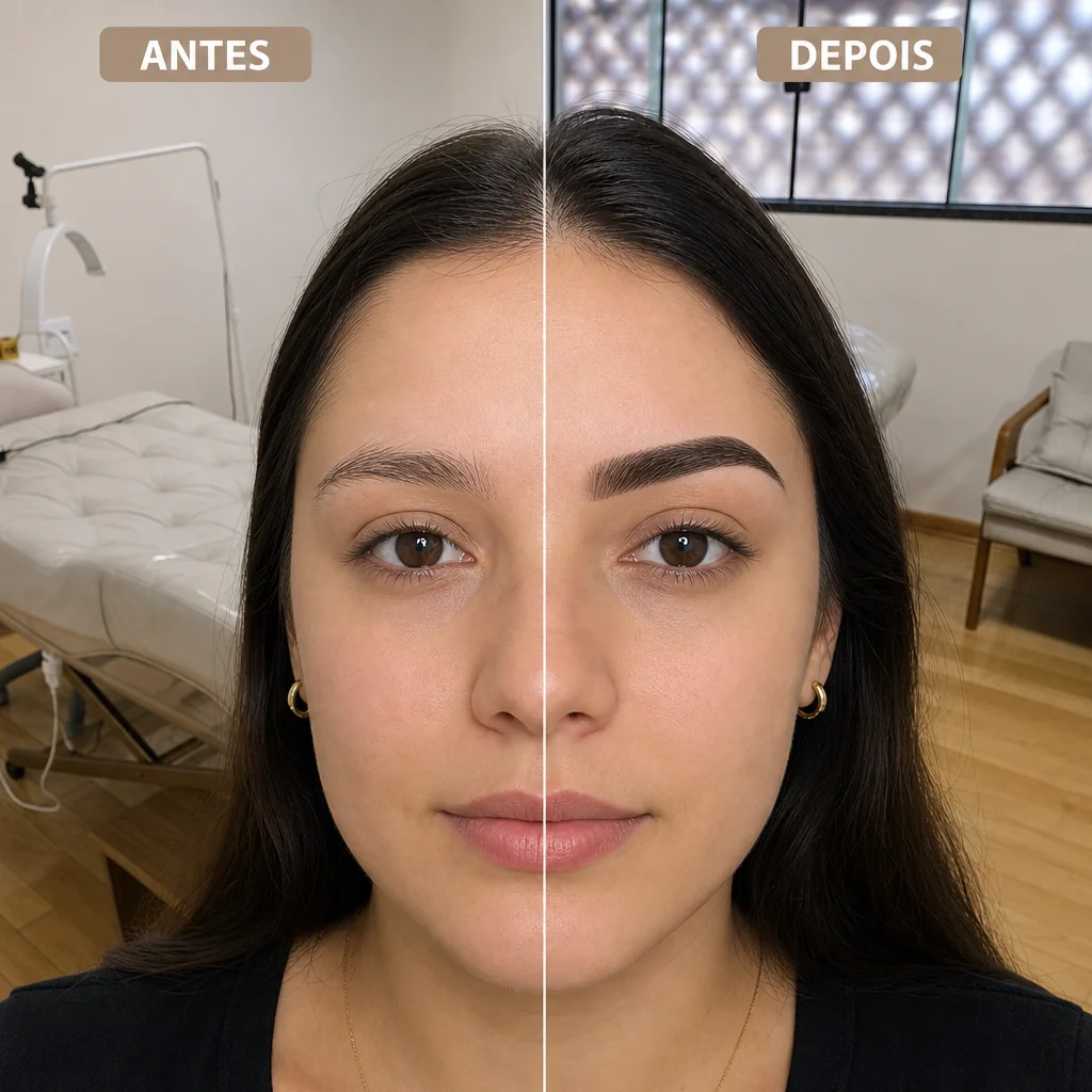 Sobrancelhas alinhadas e simétricas em Bauru We Hall Beauty