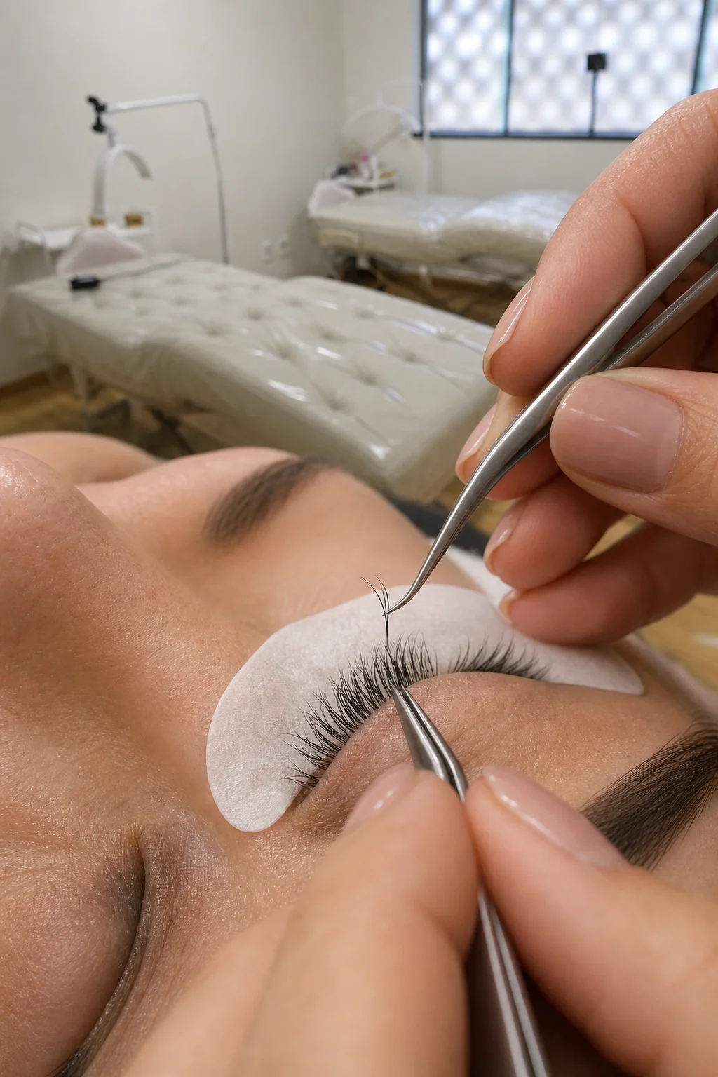Extensão de cílios fio a fio e volume russo no We Hall Beauty Bauru