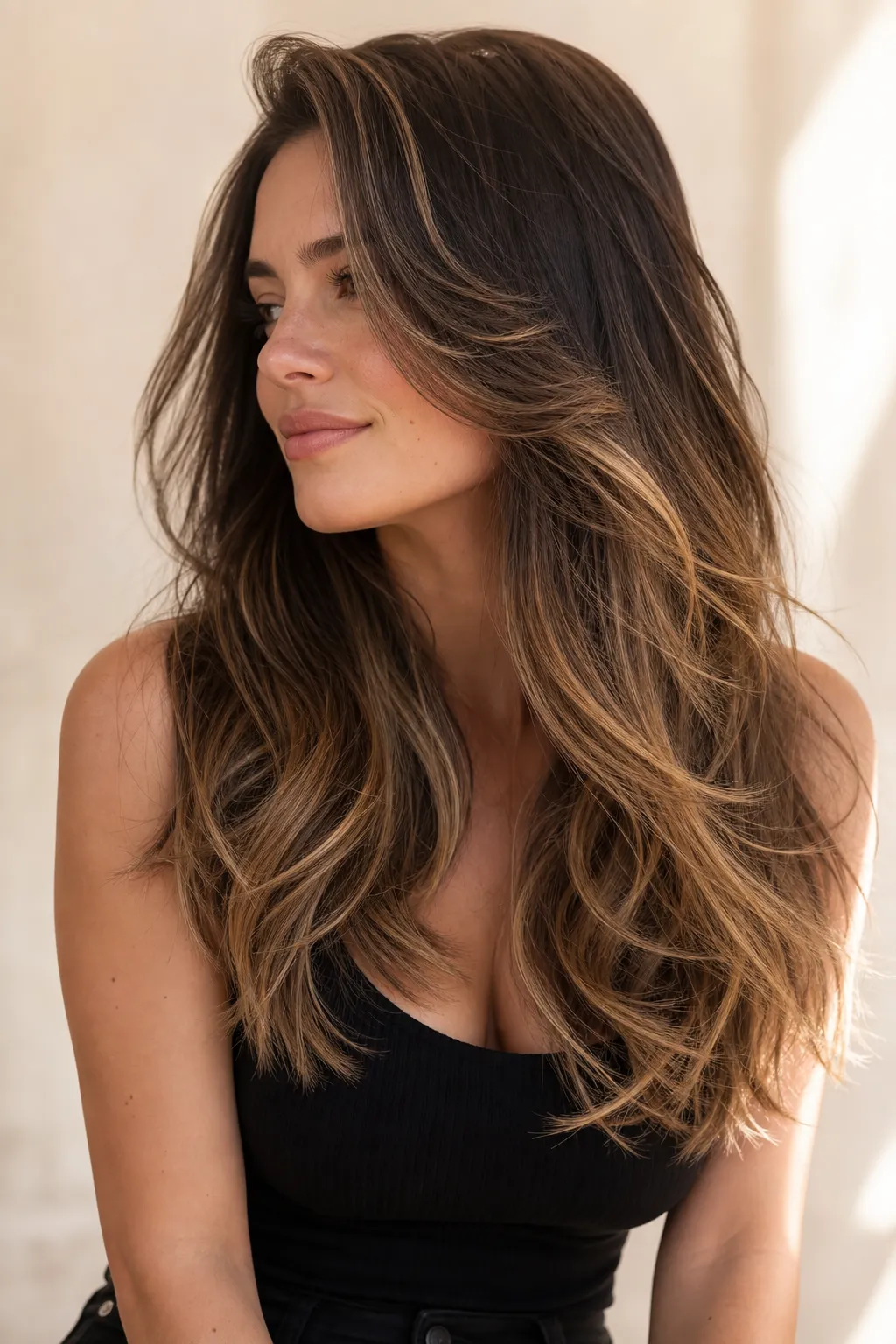 Mechas californianas em cabelo castanho no We Hall Beauty Bauru