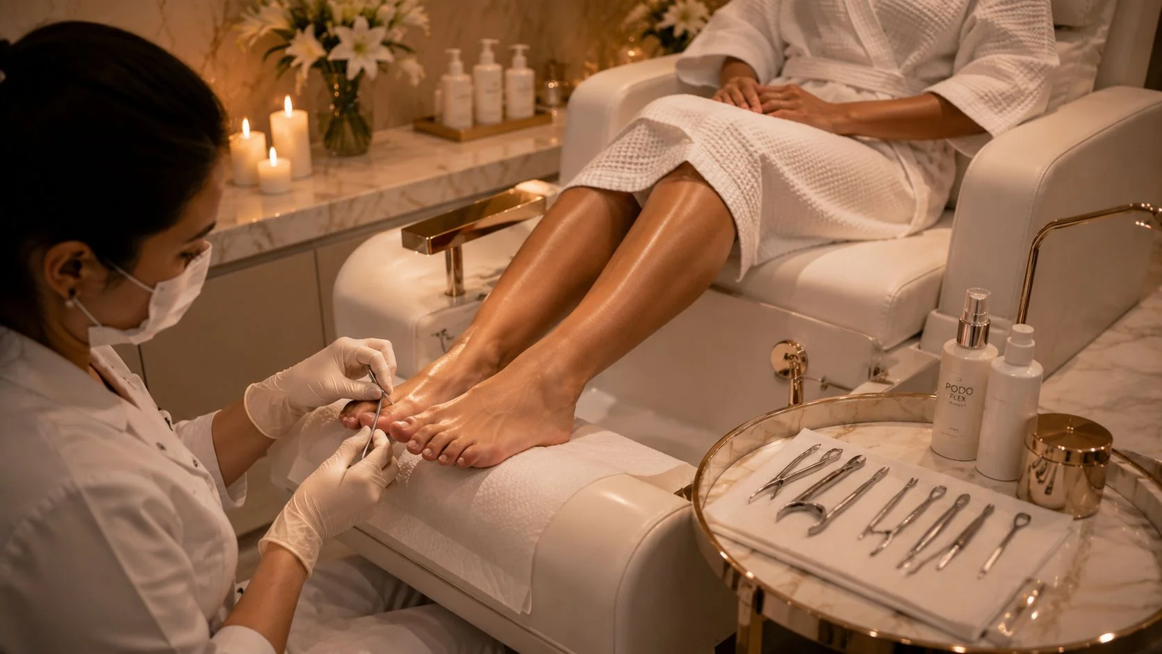Pedicure refinado no We Hall Beauty em Bauru