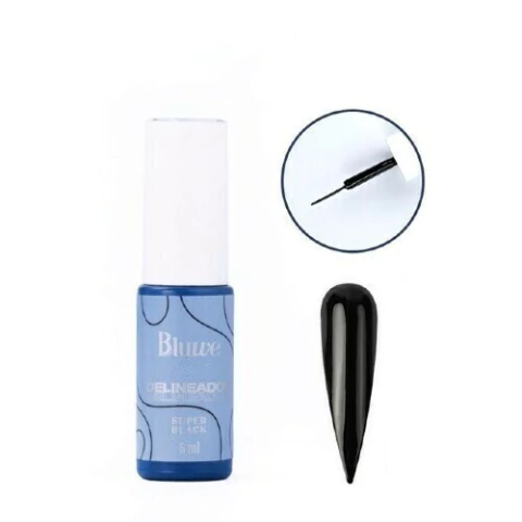 Esmalte em Gel Super Black Delineador Bluwe