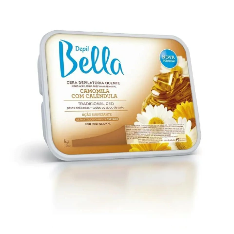 Cera Depilatória Camomila com Calêndula 1kg Depil Bella