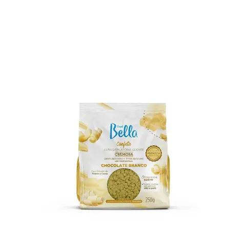 Cera Confete Cremosa Chocolate Branco Depil Bella