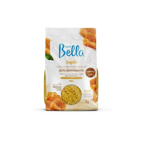 Cera Confete Mel Alto Rendimento 1kg Depil Bella
