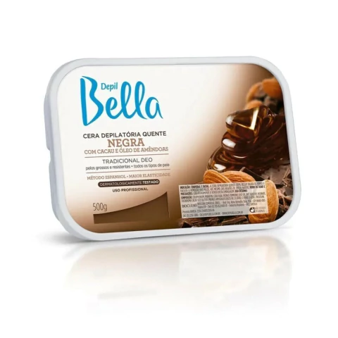 Cera Quente Depilatória Negra 500g Depil Bella