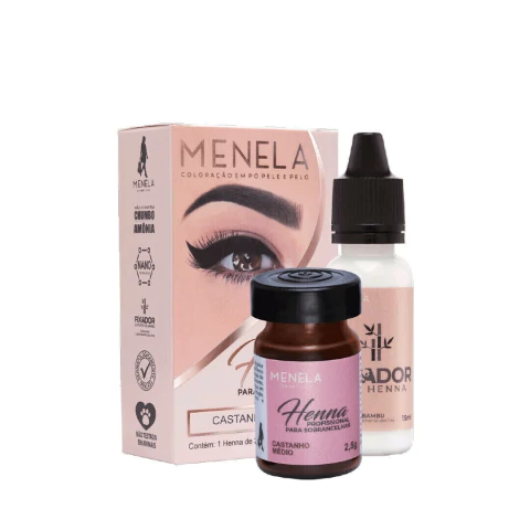 Kit Henna Menela Castanho Médio