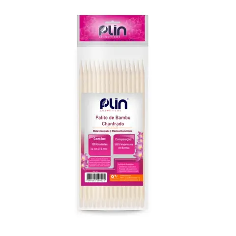 Palito de Bambu Chanfrado 100 unidades Plin