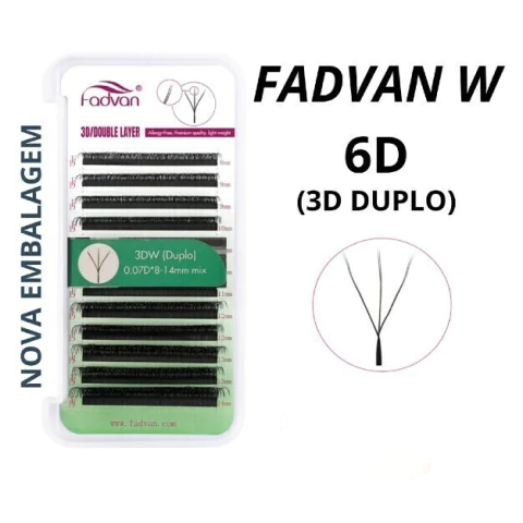 Cílios Fadvan W6D 3D duplo volume russo