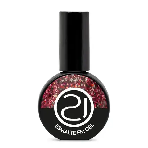 Esmalte em Gel Glitter Rosa Nails 21